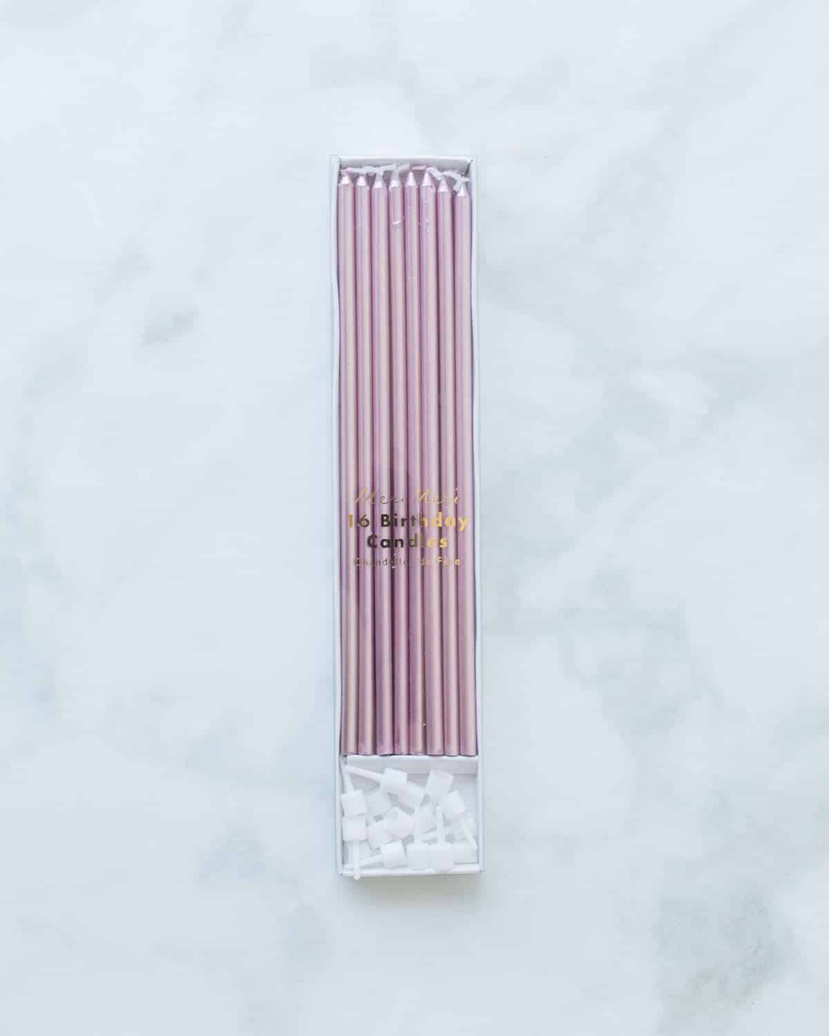 Meri Meri – Rose Gold Candles – pack of 16 | Rental Meri Meri – Rose Gold Candles – pack of 16 | Rental