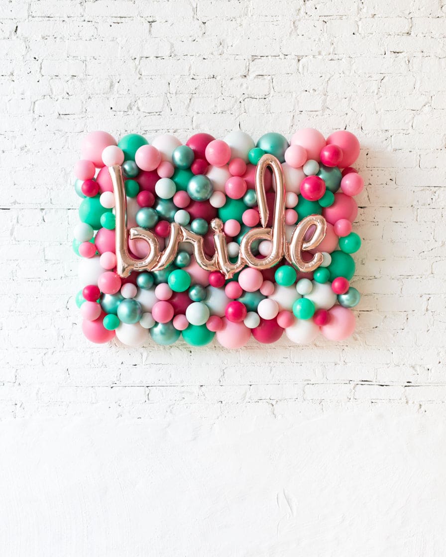 Flamingo Fling – BRIDE Script Balloon Backdrop Board – 30inx40in | Rental Flamingo Fling – BRIDE Script Balloon Backdrop Board – 30inx40in | Rental