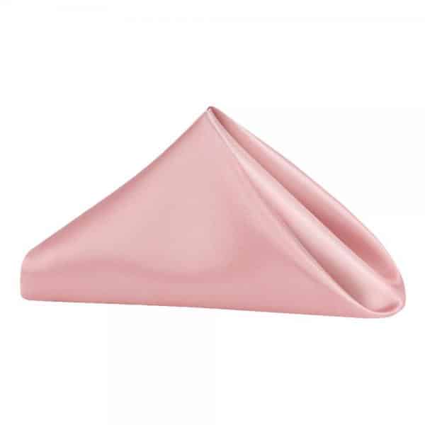 Sleek Satin Napkin 20″x20″ – Dusty Rose/Mauve | Rental