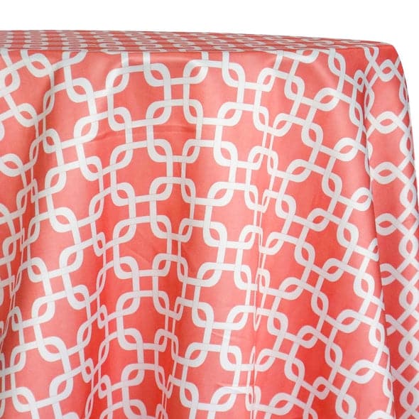 Lynx Print (Lamour) Table Linen in Coral | Rental