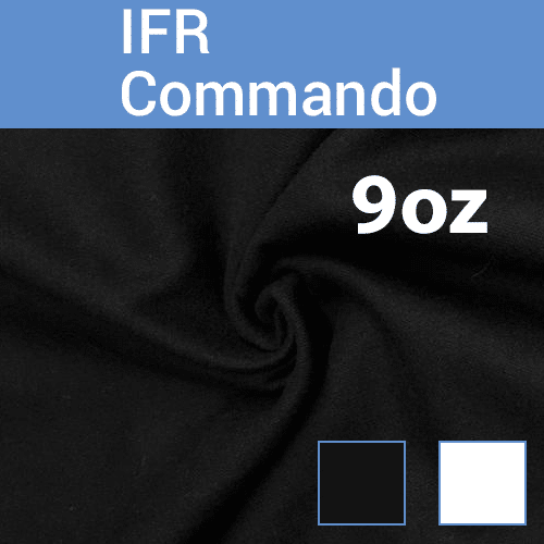 9oz. Fire Retardant Duvetyne/Commando Cloth – Sewn Drape Panel w/ 4″ Rod Pockets – 12ft | Rental