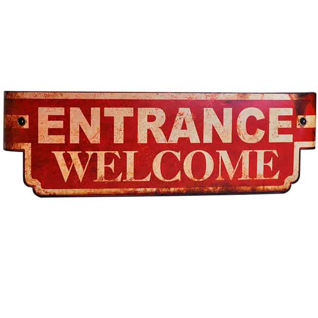 Retro Style Metal Sign | Rental Retro Style Metal Sign | Rental