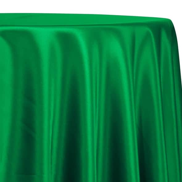 Lamour (Dull) Satin Table Linen in Kelly Green 1260 | Rental