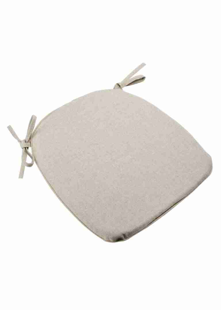 Beige Tweed 1.5″ Thick Cross Back Tie Strap Cushion | Rental Beige Tweed 1.5″ Thick Cross Back Tie Strap Cushion | Rental