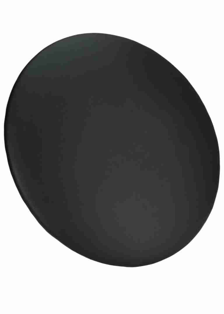 Black Licorice Round Vinyl Panel Back Back Cushion | Rental Black Licorice Round Vinyl Panel Back Back Cushion | Rental