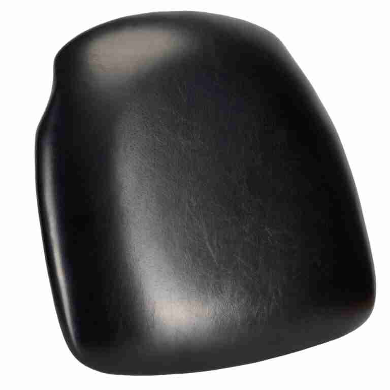 Black Vinyl 1.75″ Thick Cross Back Cushion with SlipNot™ Technology | Rental Black Vinyl 1.75″ Thick Cross Back Cushion with SlipNot™ Technology | Rental