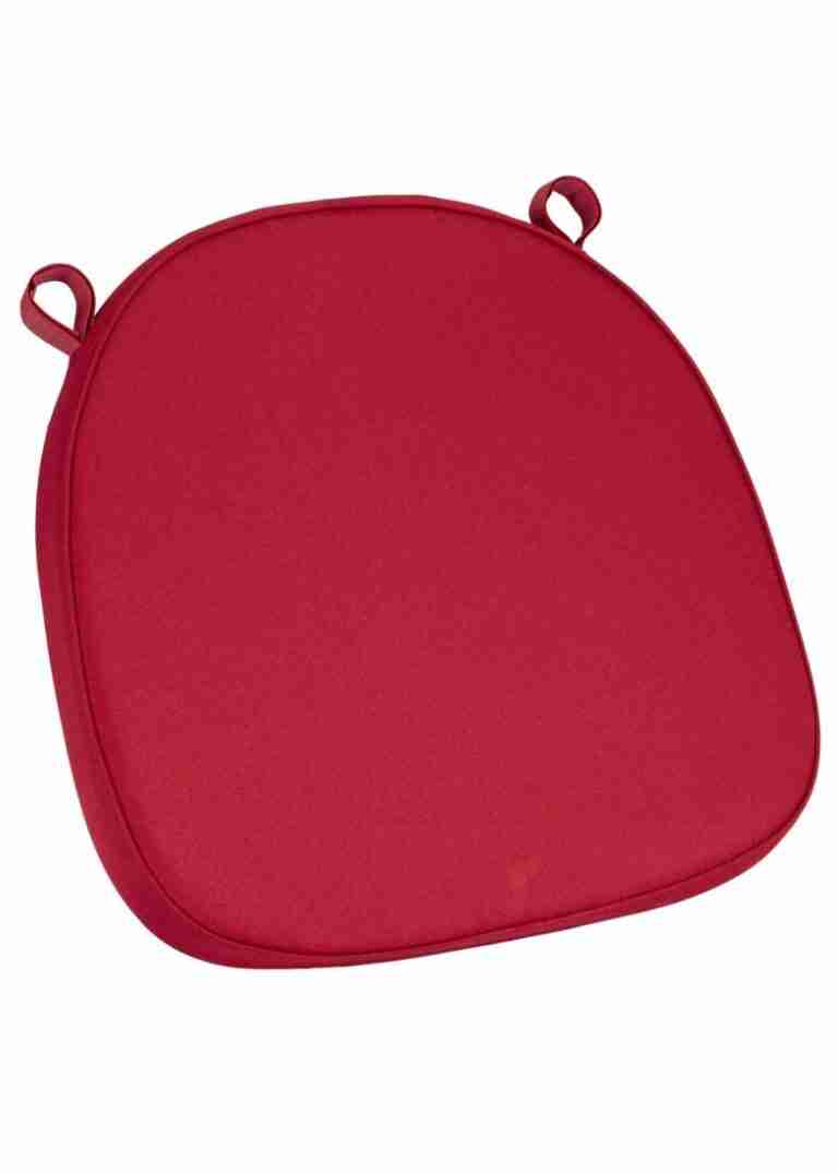 Burgundy Fabric 2” Thick Cross Back Cushion | Rental Burgundy Fabric 2” Thick Cross Back Cushion | Rental