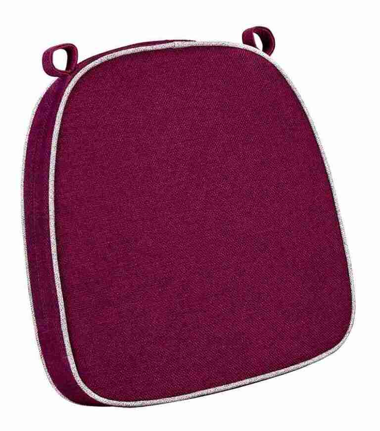 Burgundy with Gray Piping 2.5″ Thick Chair Cushion – World’s Best Cushions | Rental Burgundy with Gray Piping 2.5″ Thick Chair Cushion – World’s Best Cushions | Rental