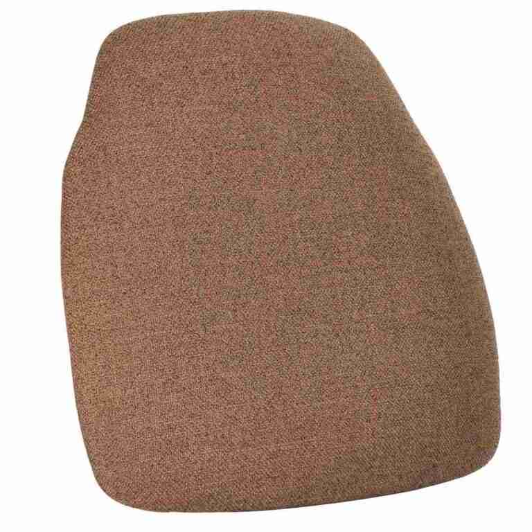 Light Brown 1.75″ Thick Fabric Panel Back Chiavari Chair Cushion and SlipNot™ Technology | Rental