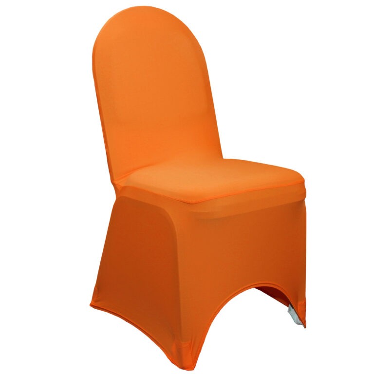 Stretch Spandex Banquet Chair Cover Orange | Rental