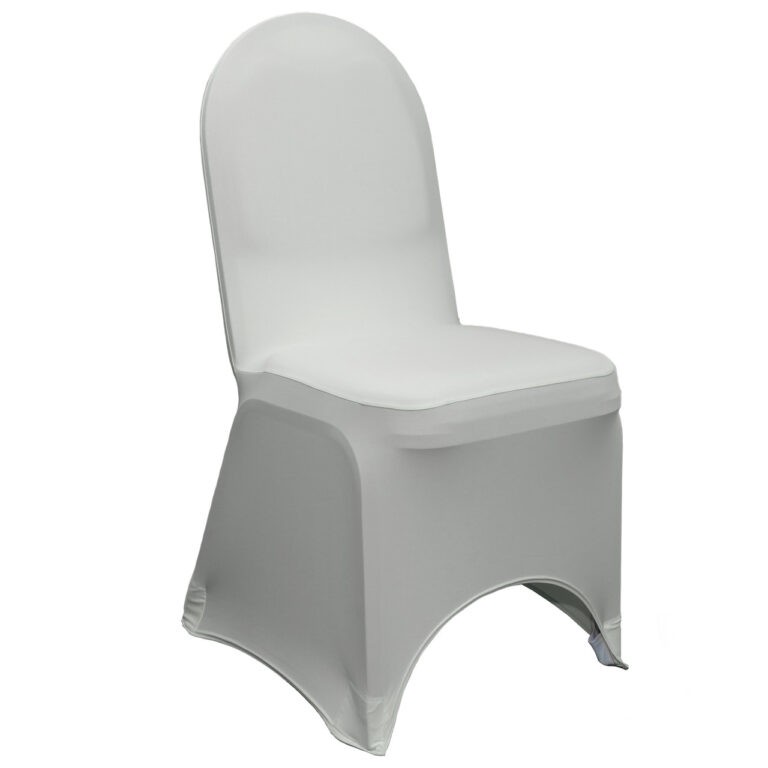 Stretch Spandex Banquet Chair Cover Silver | Rental