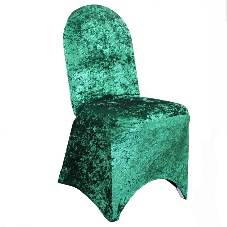 Velvet Spandex Banquet Chair Cover Emerald Green | Rental Velvet Spandex Banquet Chair Cover Emerald Green | Rental