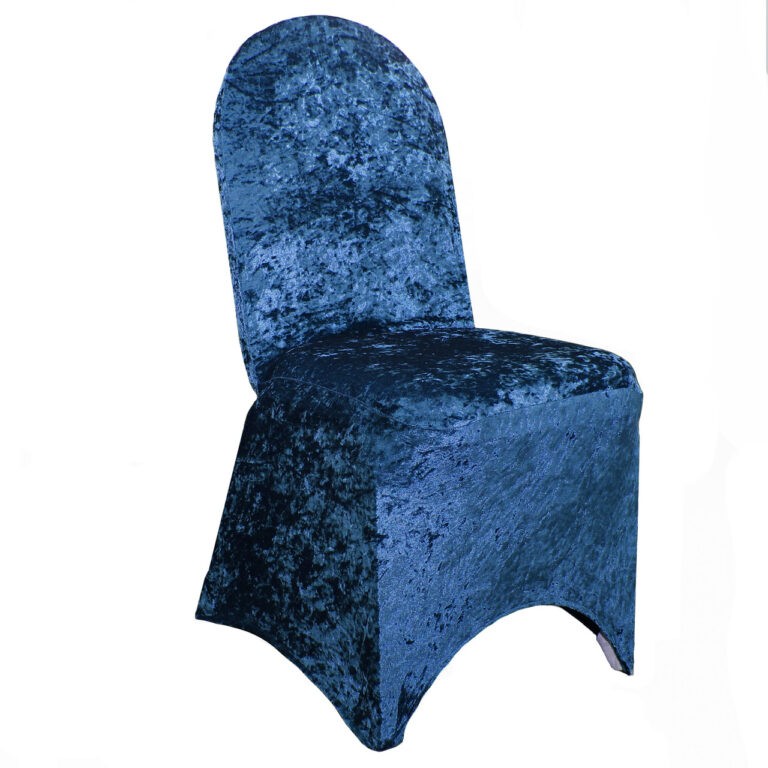 Velvet Spandex Banquet Chair Cover Navy Blue | Rental Velvet Spandex Banquet Chair Cover Navy Blue | Rental