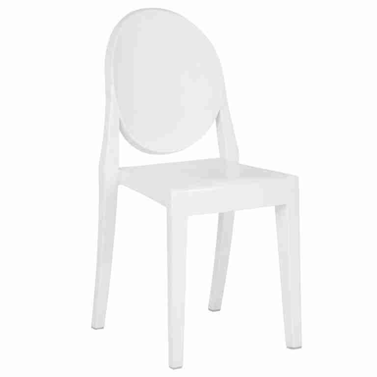 White Resin Kids Victoria Ghost Chair | Rental